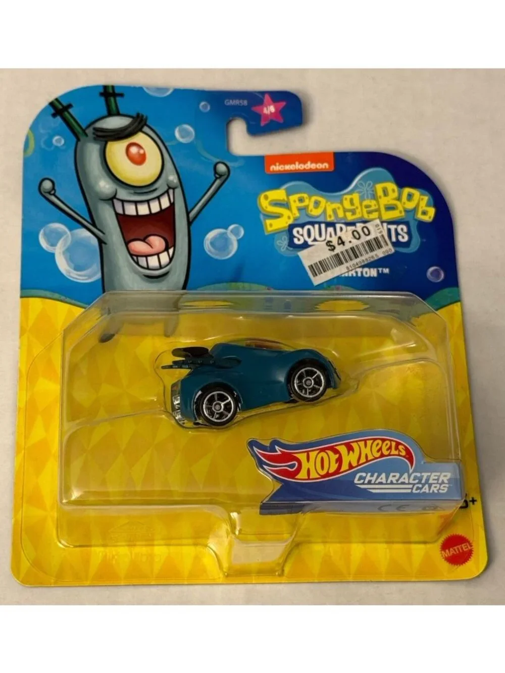 2020 Hot Wheels Spongebob Squarepants Plankton Character Cars 4/6 Vehicle HW5